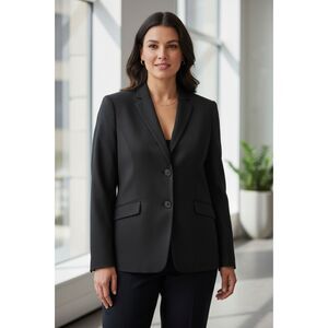 Lafayette 148 New York Wool Blend Tailored Blazer Jacket Size 16